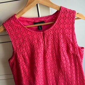 Coral Eyelet Dress, Size 8